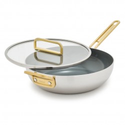 Tucci Collection Saltapasta Poêle Antiadhésive 29 cm Inox Mat 3 ply Do