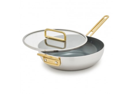 Tucci Collection Saltapasta Poêle Antiadhésive 29 cm Inox Mat 3 ply Do