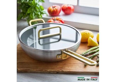 Tucci Collection Saltapasta Poêle Antiadhésive 29 cm Inox Mat 3 ply Do