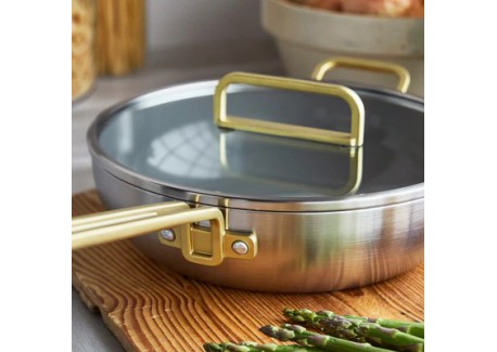 Tucci Collection Saltapasta Poêle Antiadhésive 29 cm Inox Mat 3 ply Do