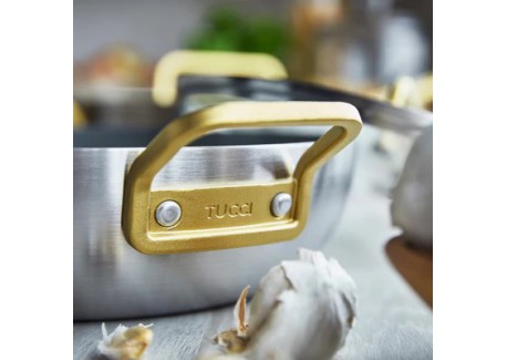 Tucci Collection Saltapasta Pan met Antiaanbaklaag 29 cm  RVS 3 Lagen