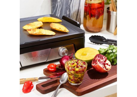 Elektrische Plancha met antiaanbaklaag 50x30 cm QPL450