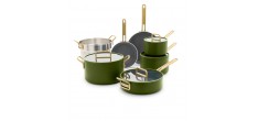 Tucci Collection Pannenset met Antiaanbaklaag 11-delig Mat Toscane Gro