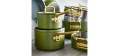 Tucci Collection Batterie de Cuisine Antiadhésive 11 pcs Vert Toscane
