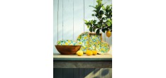 Saladier Bois de Manguier et Résine Citrons Jaunes 30x11,5 cm 