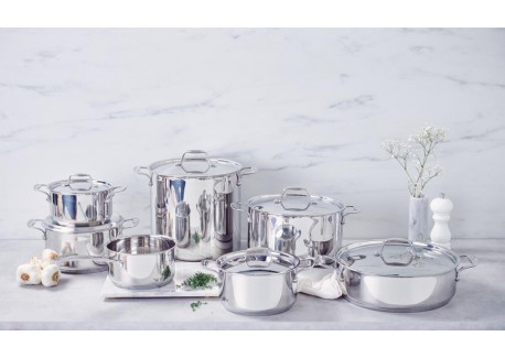 Chef Traiteur Marmite Inox Brillant 24 cm 10 L avec Couvercle 