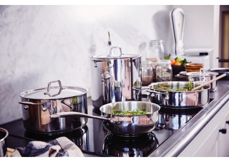Chef Traiteur Marmite Inox Brillant 24 cm 10 L avec Couvercle 