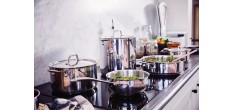 Chef Traiteur Marmite Inox Brillant 24 cm 10 L avec Couvercle 