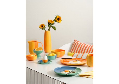 Joy Bol Blueberry Smoothie en Porcelaine Email Brillant Bleu et Vert 1
