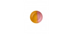 Joy Bol Passion Smoothie en Porcelaine Email Brillant Jaune et Rose 11
