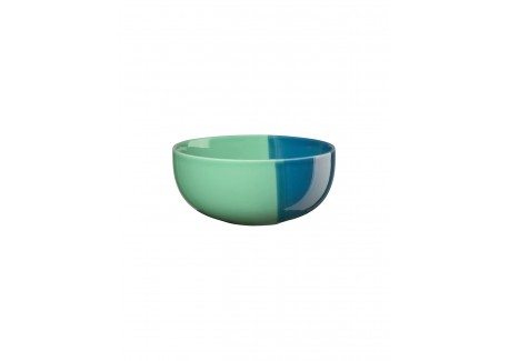 Joy Blueberry Smoothie Porseleinen Kom Glanzend Blauw en Groen Glazuur