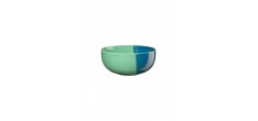 Joy Blueberry Smoothie Porseleinen Kom Glanzend Blauw en Groen Glazuur