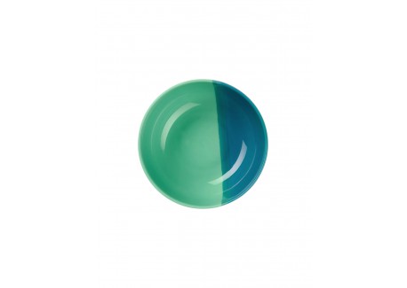 Joy Bol Blueberry Smoothie en Porcelaine Email Brillant Bleu et Vert 1