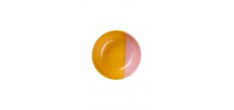Joy Bol Passion Smoothie en Porcelaine Email Brillant Jaune et Rose 15