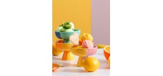 Joy Ijskom Blueberry Smoothie Porseleinen Glanzend Blauw en Groen Glaz