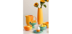 Joy Ijskom Blueberry Smoothie Porseleinen Glanzend Blauw en Groen Glaz