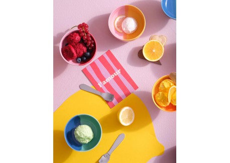 Joy Coupe à Glace Passion Smoothie Porcelaine Email Brillant Jaune Ros