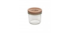 Bocal de Conservation Hermétique en Verre Couvercle en Bois 255 ml 