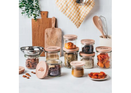 Glazen Conserveerpot met Houten Deksel 255 ml