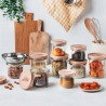 Voir la slide Bocal de Conservation Hermétique en Verre Couvercle en Bois 255 ml 