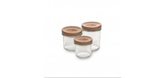 Glazen Conserveerpot met Houten Deksel 255 ml