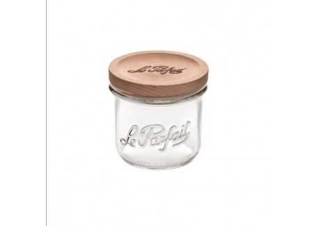 Glazen Conserveerpot met Houten Deksel 425 ml