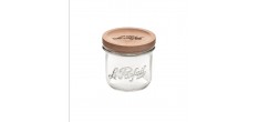 Bocal de Conservation Hermétique en Verre Couvercle en Bois 425 ml 