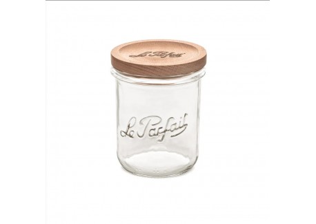 Glazen Conserveerpot met Houten Deksel 580 ml