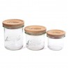 Zie dia Glazen Conserveerpot met Houten Deksel 580 ml