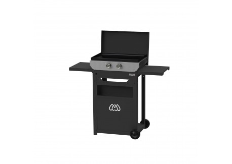 Plancha Électrique Original Fonte Emaillée 260 Duo Noire 60x40 cm + De