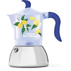 Moka Inductie Koffiekan 4 Kops Mercato Della Frutta Blauw met Citroene