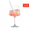 Zie dia Miovino Spritz-glazen 69 cl met steel + Glazen rietjes + Borstel (4 dl