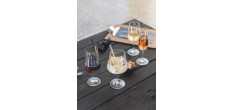 Miovino Spritz-glazen 69 cl met steel + Glazen rietjes + Borstel (4 dl