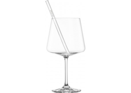 Miovino Spritz-glazen 69 cl met steel + Glazen rietjes + Borstel (4 dl