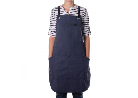 Keukenschort N°438 Gerecycled Polyester Marineblauw
