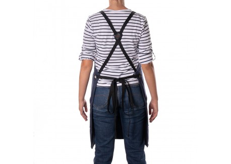 Keukenschort N°438 Gerecycled Polyester Marineblauw