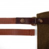 Zie dia N°547 Keukenschort met Bandjes Gecoat katoenen Canvas Leer Tobaccobrui