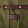 Zie dia N°547 Keukenschort met Bandjes Gecoat katoenen Canvas Leer Olijfgroen