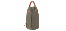 Geïsoleerde Tas voor 2 Flessen Wijn of Champagne Gecoat Canvas Kaki Gr