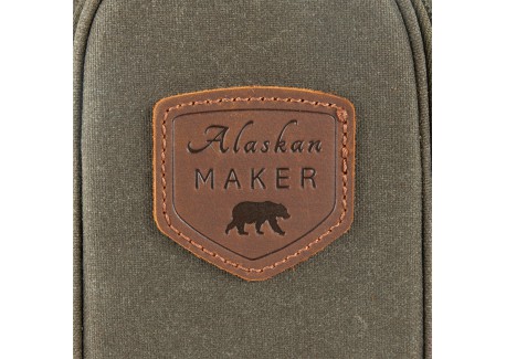 Geïsoleerde Tas voor 2 Flessen Wijn of Champagne Gecoat Canvas Kaki Gr