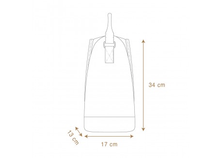 Geïsoleerde Tas voor 2 Flessen Wijn of Champagne Gecoat Canvas Kaki Gr