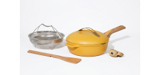 Fabuleuse Poêle Anti-Adhésive 8 en 1 24 cm Jaune Mangue 3,4L Édition L