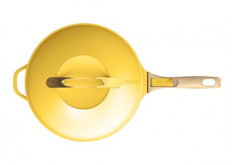 Fabuleuse Poêle Anti-Adhésive 8 en 1 24 cm Jaune Mangue 3,4L Édition L