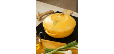 Fabuleuse Poêle Anti-Adhésive 8 en 1 24 cm Jaune Mangue 3,4L Édition L