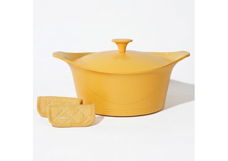 Incroyable Cocotte Anti-Adhésive 28 cm Jaune Mangue 7 l Édition Limité