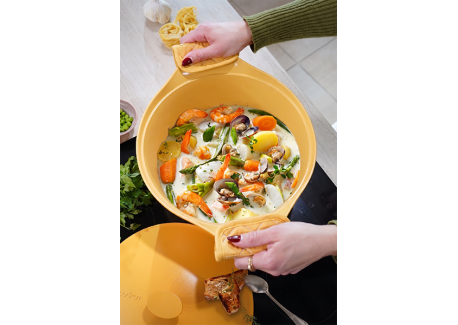 Incroyable Cocotte Anti-Adhésive 28 cm Jaune Mangue 7 l Édition Limité