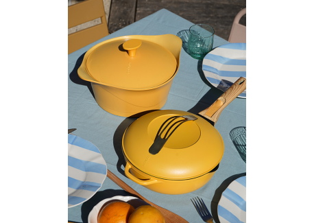 Incroyable Cocotte Anti-Adhésive 28 cm Jaune Mangue 7 l Édition Limité