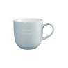 Zie dia Hey Mok met Gravure Over thniker Lichtblauw Keramiek 350 ml