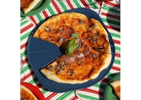 Formidable Plaque à Pizza Ronde Antiadhésive pour Four Bleu Myrtille 3