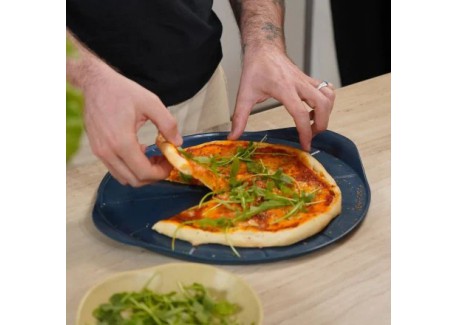 Formidable Plaque à Pizza Ronde Antiadhésive pour Four Bleu Myrtille 3